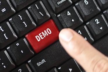 Red Demo button on keyboard
